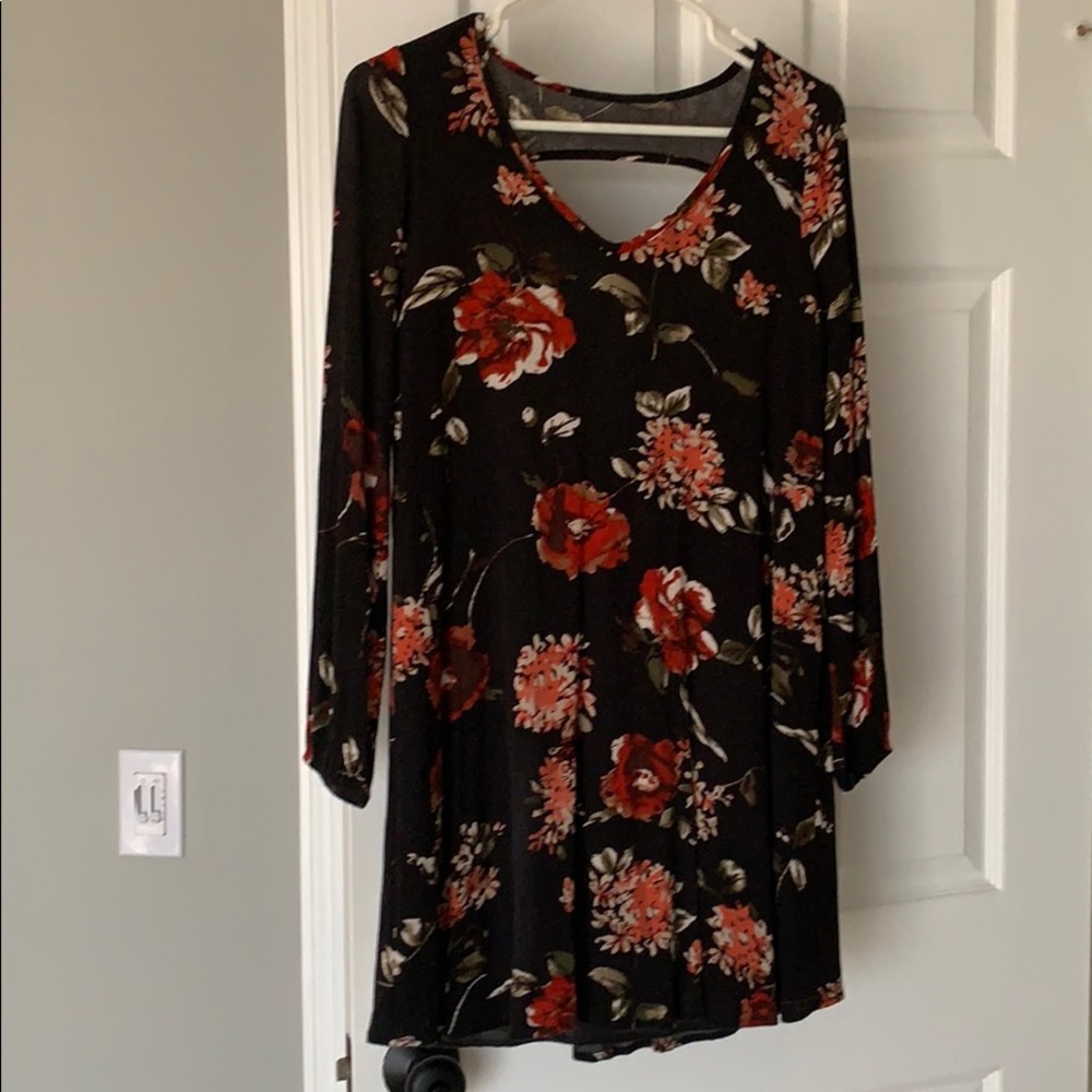Long sleeve floral dress